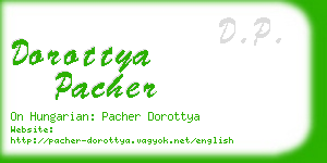 dorottya pacher business card